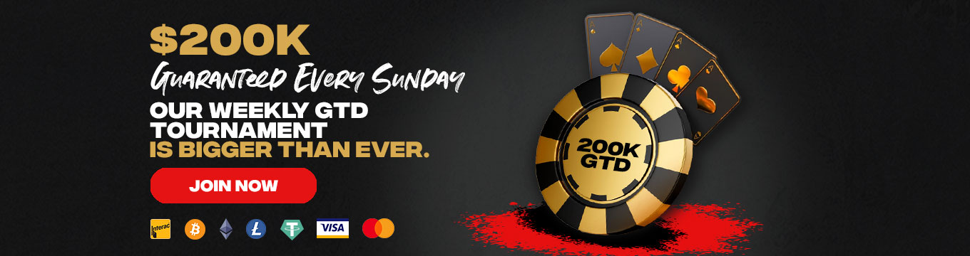 Play $200K GTD Tournament Every Sunday!
