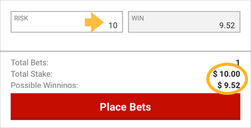 Image-Single Bet-Risk Amount