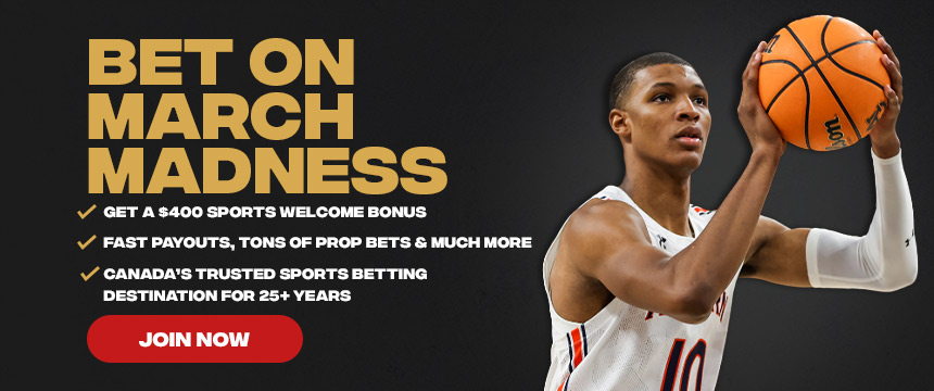 Claim your $400 bonus and bet on March Madness with Bodog Canada!