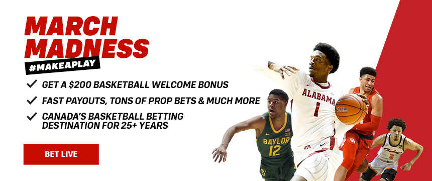 Get a $200 Basketball Welcome Bonus and bet live with Bodog Canada!